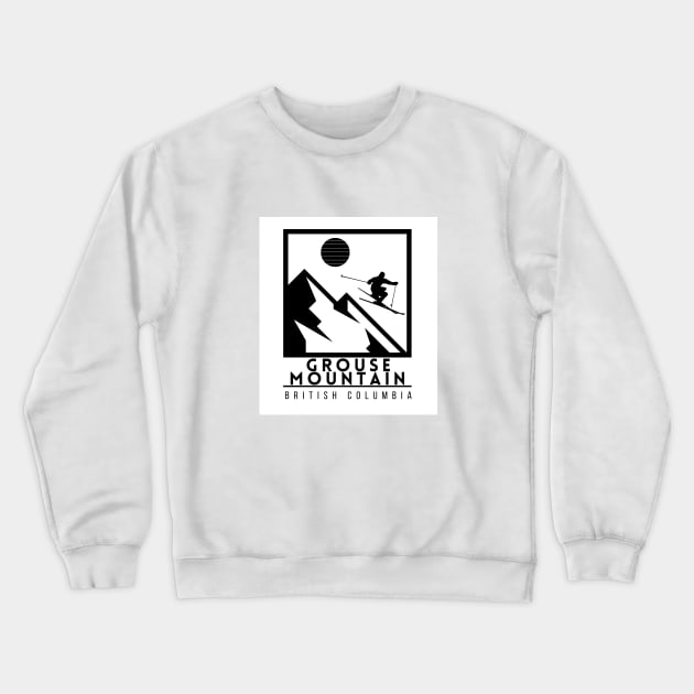 Grouse Mountain British Columbia Canada Ski Crewneck Sweatshirt by UbunTo